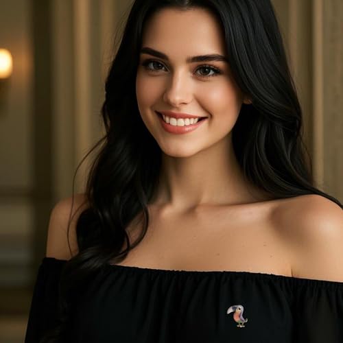 Enamel Bird Brooch for Women Rhinestones Owl/Hummingbird/Eagle/Toucan Lapel Pin Cute Bird Brooches Jewelry Gifts for Mom Wife - color: Colorful-Toucan 2