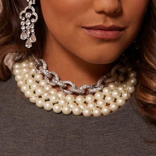 Kenneth Jay Lane Pearl Necklaces Worn By First Ladies - style: Barbara Bush (Gold Clasp)