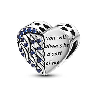 925 Sterling Silver Charm for Bracelet Necklace Women Dangle Pendant Beads | Love Faith Mom Ocean travel Butterfly Party Charm Beads Pendants DIY Jewelry Gift - color: Guardian Heart Charm