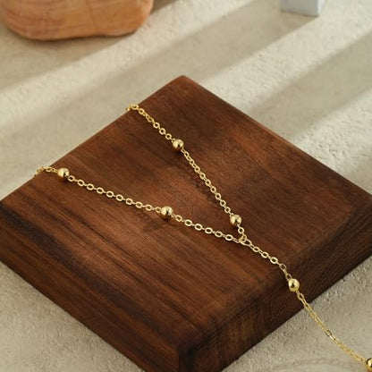 CAROVO Gold Necklace for Women Dainty Long Necklace 14K Gold/Silver Lariat Y-Shaped Pendant Necklaces Trendy Layered Lip Cubic Zirconia Beaded Chain Drop Necklaces Jewelry for Women Gifts - color: Gold, style: G: Gold Y Necklace-177