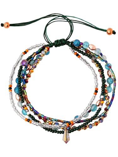 Bohemian Bead Stacked Bracelet, Vintage Multi-Layer Bracelet, Gift for Her - style: Bracelet R17-024