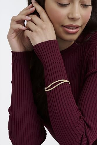 Ted Baker London Wavie Jewelled Wave Hinged Bangle Bracelet for Women - color: Gold/Pearl and Crystal