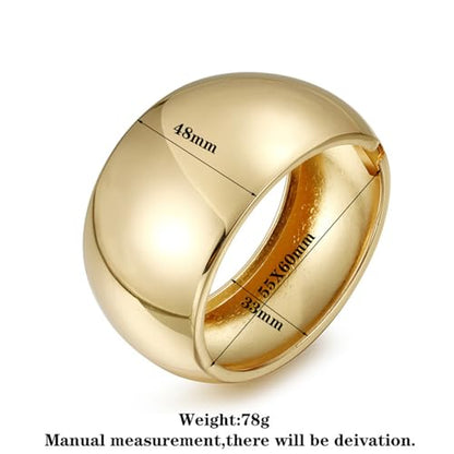 YMBYCM Gold Chunky Bangle Bracelets for Women | Trendy Wide Chunky Cuff Bracelets Wrap Bracelet Fashion Jewelry Accessories - color: C-G2