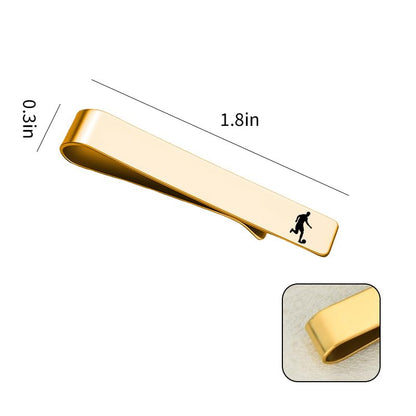 Mens Airplane Tie Clip for Boyfriend Husband Son Flight Attendant Accessories for Men - style: Gold Football