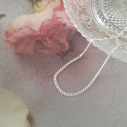 Stacking Bracelet Silver, Minimalist Simple Gourmet Satellite Rectangles Lace Heart Chain Bracelets, 925 Sterling Arm Jewelry for Women, Length 6.5-7.5 Inches - style: Gourmet Chain