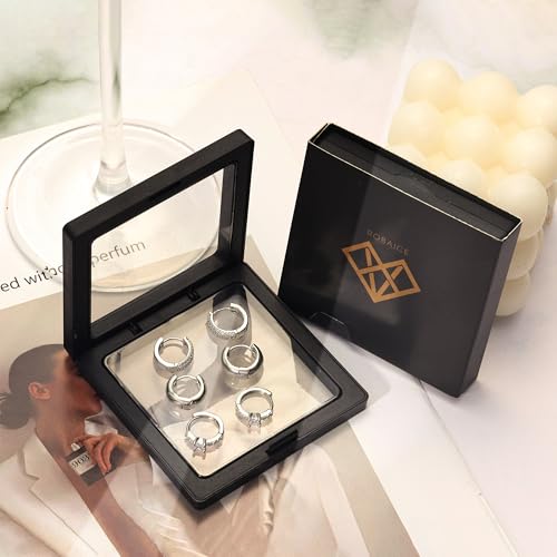 Robaice 925 Sterling Silver Hollow Hoop Earrings for Women, 30/40/50/60mm | Lightweight hollow circle hoops with a clean polished profile, hypoallergenic for everyday wear - size: Set A - 3 Pairs