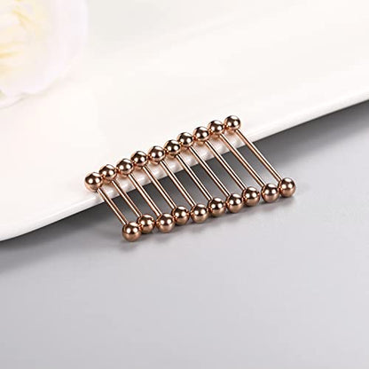 GAGABODY 5 Pairs Nipple & Tongue Rings - 14G Surgical Steel Screw Barbell - Straight, 12mm-20mm - color: Rose Gold