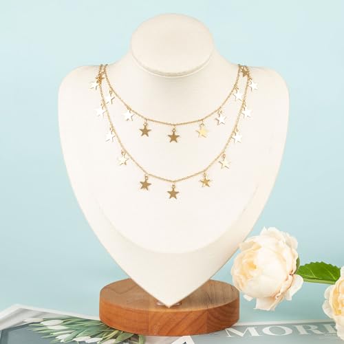 UMAOKANG 16.4 Feet Stainless Steel Gold Star Chain for Jewelry Making | Dangling Star Chains Bulk on Spool Solder Cable Link Chain PVD Gold Plated Permanent Jewelry Supplies - color: Gold Star