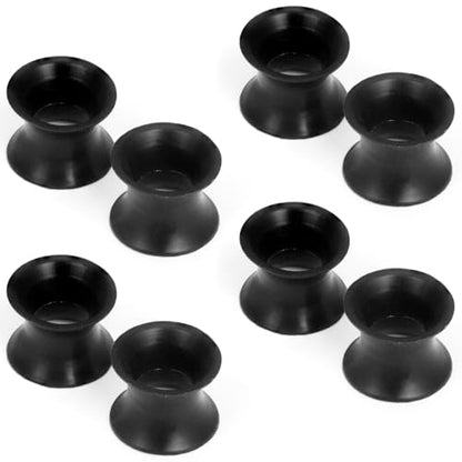 10G-50mm Thin Black Silicone Ear Gauges Tunnels Rubber Ear Plugs Gauges Double Flared Flexible Tunnel Earrings for Women Men - color: 0G = 8mm
