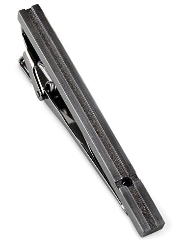 [TAVARAT] Tie Clip Tie Clips for Men Black Silver Tie Bar Tie Pin Tps-032 - style: black silver black