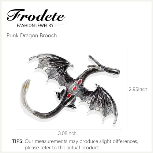 Collar Chain Pin for Men and Women - Hanging Tassel Brooch Lapel Pin for Business Suits - Bar Pin With Long Chain - Gifts - color: P: Dragon pins black
