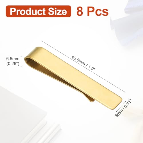 PATIKIL Skinny Tie Clips, Stainless Steel Tie Clips for Men Wedding - color: Gold