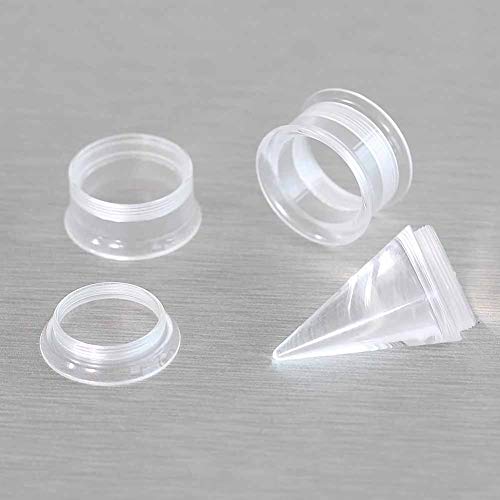 36PCS Ear Gauge Stretching Kit Stainless Steel Double Flare Alloy Tapers 3 In 1 Plugs Set Eyelet 14G-00G - color: Acrylic-(11-20mm)-Silver