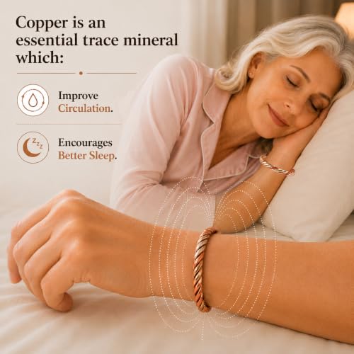 Touchstone Copper magnetic bracelet Tibetan style. Hand forged with solid and high gauge pure copper. Twisted rope look. 2 metal look. - style: Braided two tone