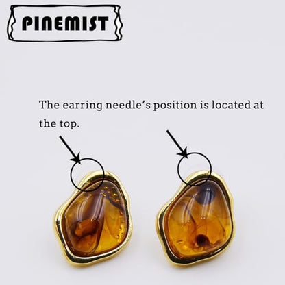 Vintage Stud Earrings, Luxury Geometric Maillard Earring Gold Plated Retro-Chic Studs Earrings， Vintage Unique Fashion Jewelry Gifts for Women