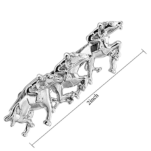 HAWSON 2 inch Tie Clip for Men-Novelty Sport Necktie Bar Clip,Tie Pin,Special Interesting Gift for Men - style: Horse racing