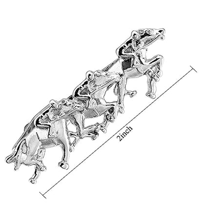HAWSON 2 inch Tie Clip for Men-Novelty Sport Necktie Bar Clip,Tie Pin,Special Interesting Gift for Men - style: Horse racing