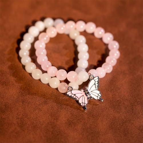 YGLINE Tree of Life Yoga Healing Stone Bracelets,Multilayer Lotus Chakra Stone Reiki Bracelet Sets,Anxiety Crystal Natural Stone,for Women Stress Relief - color: butterfly 1