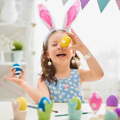 MARFOREVER 40 Pcs/20 Pairs Easter Charms for Jewelry Making Spring Charms | Assorted Easter Egg Bunny Rabbit Enamel Charm Pendants, Bracelet Necklace Earrings Making, Easter DIY Craft Accessories - style: Easter