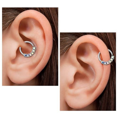Mayhoop 20g Nose Rings Hoops And Studs For Women Men - Hypoallergenic 316L Surgical Stainless Steel L Shape Nose Screw Bone Silver Rose Gold Black Rainbow Pack 28Pcs - color: 2#Silver