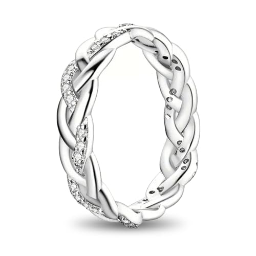 925 Sterling Silver Ring for Women Cubic Zirconia Eternity Bands Ring Size 6-9 Everyday and festive gifts for women - color: rings for women