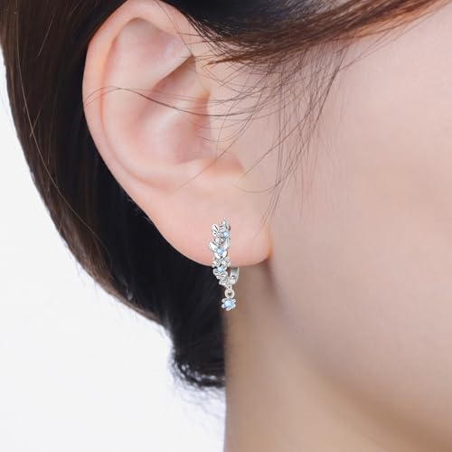 925 Sterling Silver Hoop Earrings Drop Dangle Earrings for Women Hypoallergenic Earring Trendy Huggie Earring Cute Graduation Birthday Gifts Jewelry for Women - color: Butterfly in Flight earrings