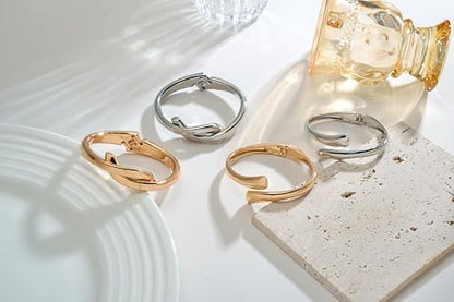 Elegance 11 designs Gold Plated Cuff Bangle Bracelets For Women Trendy Hinged Cuff Open Wide Chunky Gold Bracelet Minimalist Bangle Jewelry Gift - color: Gold Teardrop