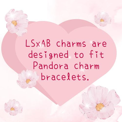 Women Charm for Bracelets Love Heart Dangle Silver Clear CZ Beads Birthstone Bracelet Charms for Daughter Women Wife, Blue Pink Clear - style: SEPTEMBER