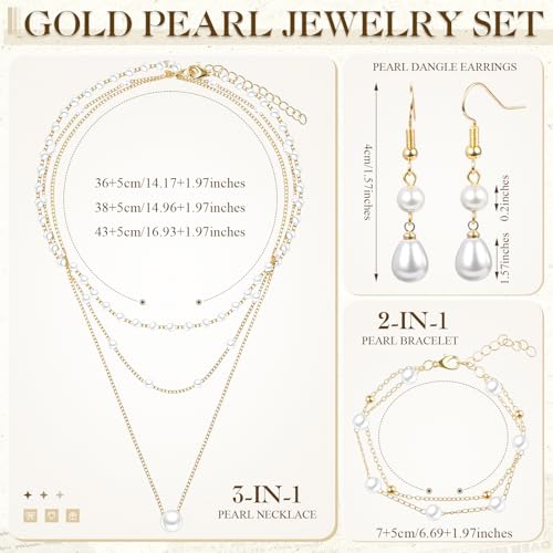 Liliaafar 4 Pcs Evening Clutch Purse with Pearl Jewelry Sets,Clutch Bag Pearl Earrings Necklace Bracelet for Wedding Party - color: White, style: Leather Ruched