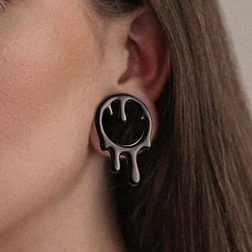 DOEARKO 2PCS Ear Gauges Cool Bat Saddle Ear Plugs Tunnels 316 Stainless Steel Hypoallergenic Earrings Gauges for Ears Expander Body Piercing Jewelry - color: #298 Black, size: 5/8"