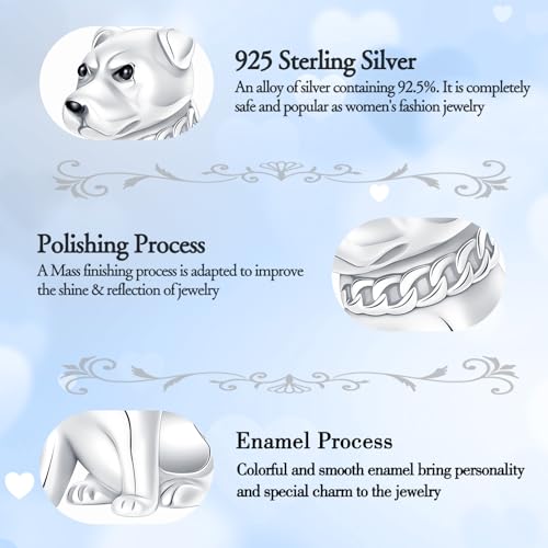 925 Sterling Silver Charms fits Bracelets and Necklace Pendant Bead Charms Jewelry Gift for Women Family Friends - style: Dog Charm