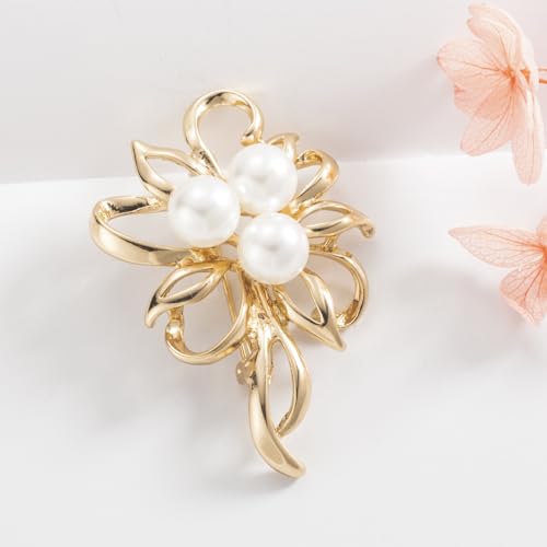 Flower Simulated Pearl Elegant Brooch Pins Jewelry Wedding