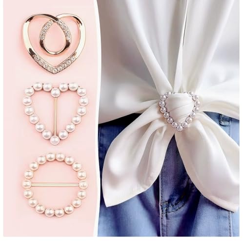 10PCS Scarf Ring Clip T-shirt Tie Clips Women Fashion Metal Circle Clips | DIY clothing clips,shirt clips,shirt clips to tighten,Clothing Ring Wrap Holder