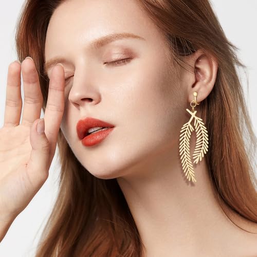 15 Pairs Gold Clip on Earrings for Women Fashion,Lightweight Fake Earrings Set - style: Style C