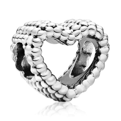 10 Pack Silver Bead Charms for Bracelets and Necklaces Pendant Dangle Beads Jewelry Gifts for Women Charm Set - color: Love Animals