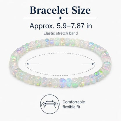 Anxiety Relief Crystal Bracelet Menopause Bracelet Tigers Eye Citrine Natural Stone Stress Beaded Stretch Bracelets Anxiety Relief Healing Bracelets New Chapter Encouragement Jewelry Menopause Gifts - color: A3: Opal