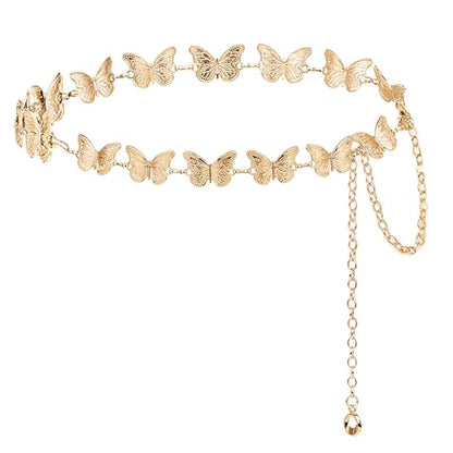 Butterfly Chain Belt - color: Gold