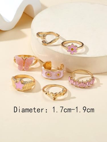 Chunky Stackable Rings Set For Women Open Adjustable Bold Thick Geometric Knuckle Rings Minimalist Statement Jewelry Gift - style: Style 3