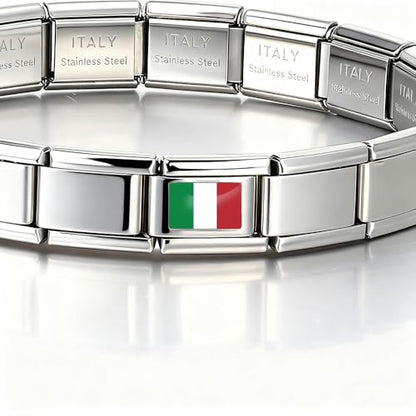 Italian Bracelet Charm,9mm,United Arab Emirates,Country & Culture > Flag - color: Italy