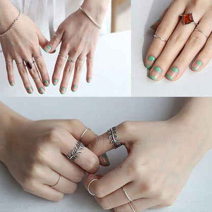 1.2mm Thin Knuckle Rings for Women 925 Sterling Silver Midi Stacking Pinky Thumb Ring Band Size 2.5-8.5 - color: Style 1, size: 4PCS: SIZE 6, 6.75, 7.75, 8.5