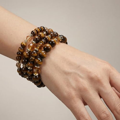 Boho Wooden Beads Bracelets Bohemian Bracelet Stack for Men Women Wood Beaded Bracelet Set - color: J