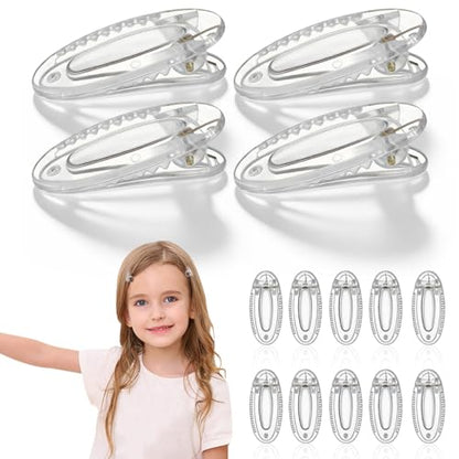 Beaupretty 20Pcs Transparent Mini Alligator Hair Clips for Duckbill Barrettes Firm Hold Snap Hairpins for Kids Girls Boys School Parties Everyday Wear