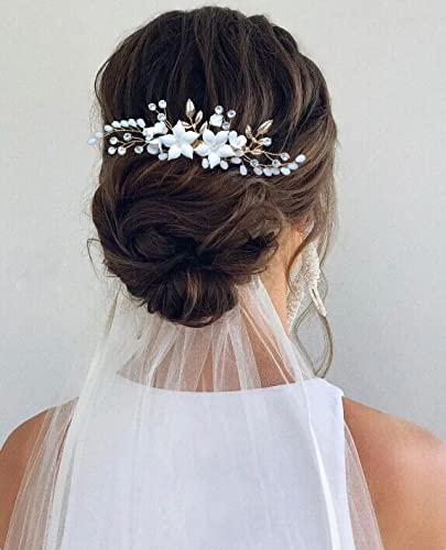 Wedding Hair Comb Clip, Wedding Hair Accessories for Brides, Crystal Bridal Hair Accessories Headpieces for Women, Girl, Party, Prom, (Style D) - style: Style D