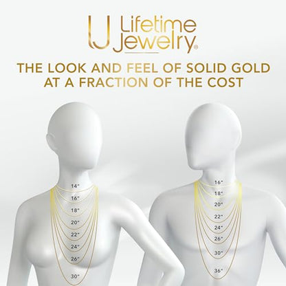 LIFETIME JEWELRY 5mm Flexible Gold Herringbone Necklace for Women & Men - 24k Real Gold Plated Chain - with Lifetime Replacement - color: Gold, size: 30 inches