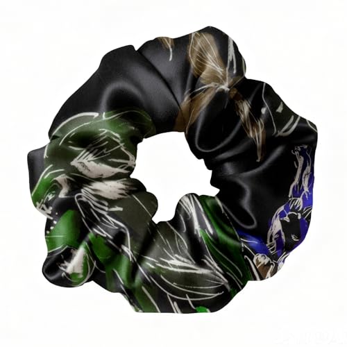 LILYSILK Silk Hair Scrunchies Ties for Frizz & Breakage Prevention 100% Mulberry No Damage Elastic Ponytail Holders, Leo - color: Leo
