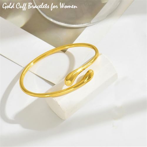 Charm Thin Cuff Bangle Bracelets for Women Dainty Adjustable Bar Bracelet Minimalist Adjustable Open Metal Cuff Bangle Bracelets Armlet Jewelry