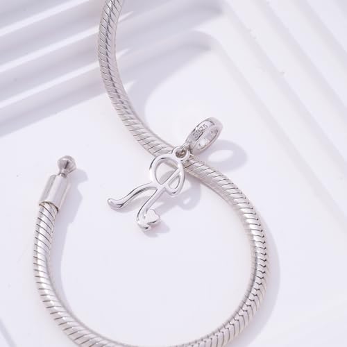 Letter Charms for Pandora Bracelets 925 Sterling Silver Alphabet Initial Charms Bead Jewelry Gift for Women - style: Initial R