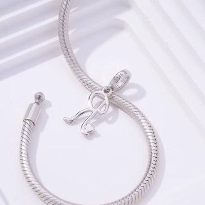Letter Charms for Pandora Bracelets 925 Sterling Silver Alphabet Initial Charms Bead Jewelry Gift for Women - style: Initial R