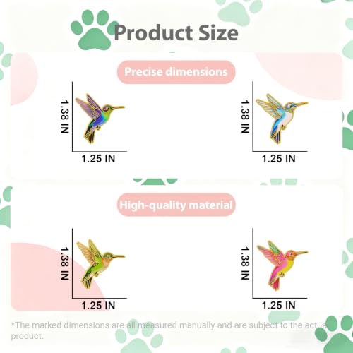 4/6/9/10/12/16/20PCS Cute Enamel Pins Bulk Set, Art Aesthetic Lapel Brooches, Humorous Quote Pins for Backpacks Jackets Hats Bags, Novelty Cool Badges for Women, Men, Teens, Kids - style: 4pcs Hummingbird