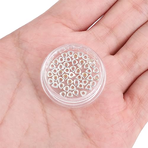 Silver Plated Triangle Spacer Beads 3x1.5mm 50pcs for Jewelry Making Findings Non Tarnish - color: Silver, size: 3x1.5mm Triangle